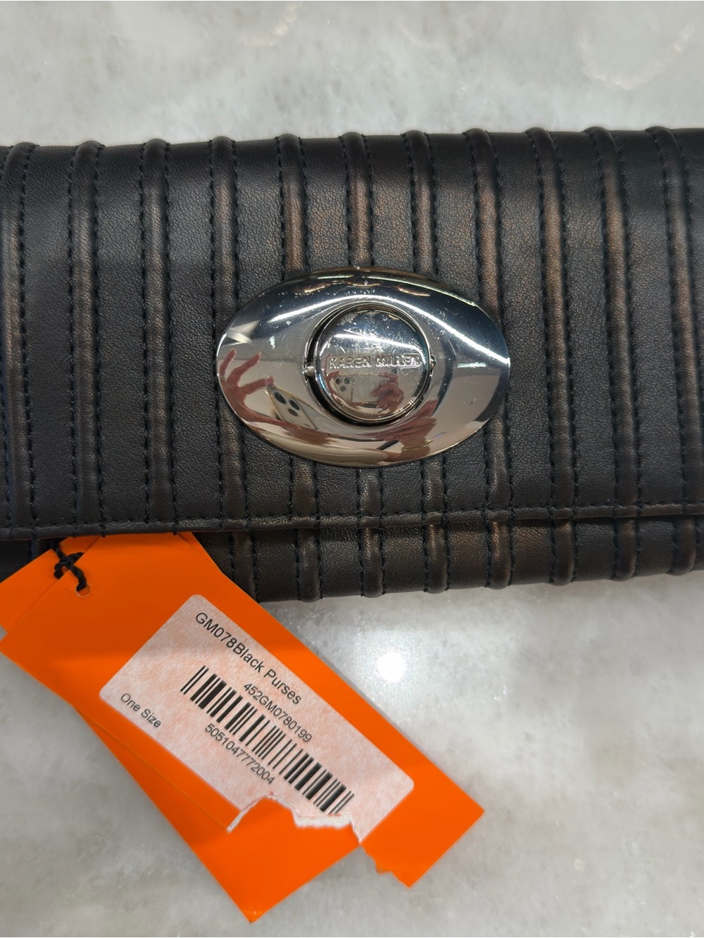Karen Millen never used black quilted leather wallet #luxury #leathergoods